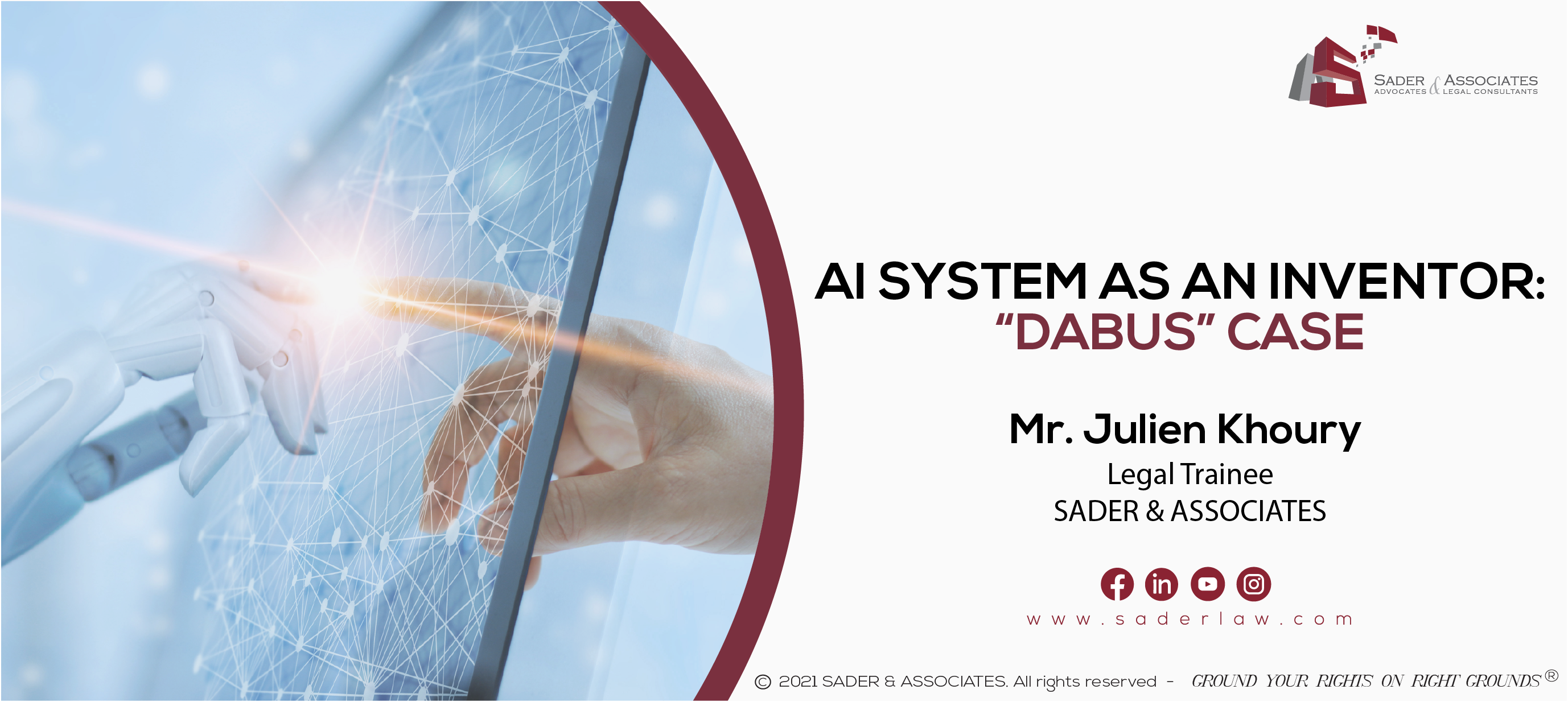 Dabus Inventions AI System as an inventor: DABUS Case | SADER and Associates